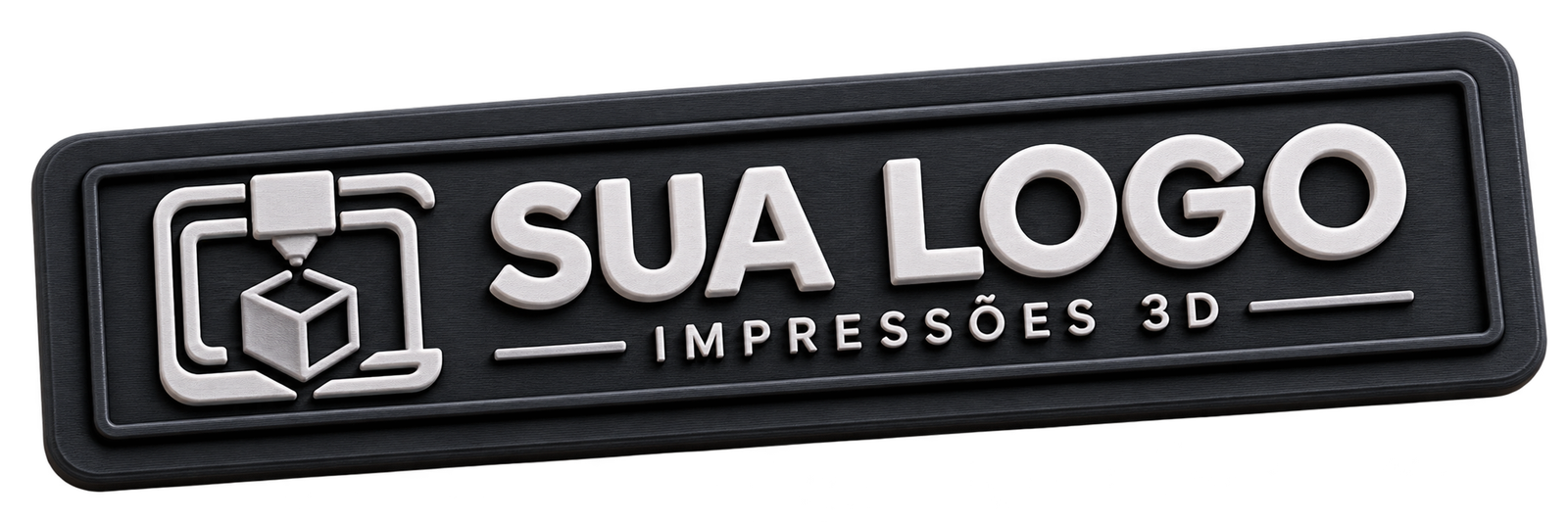 placa personalizada com nome ou logo