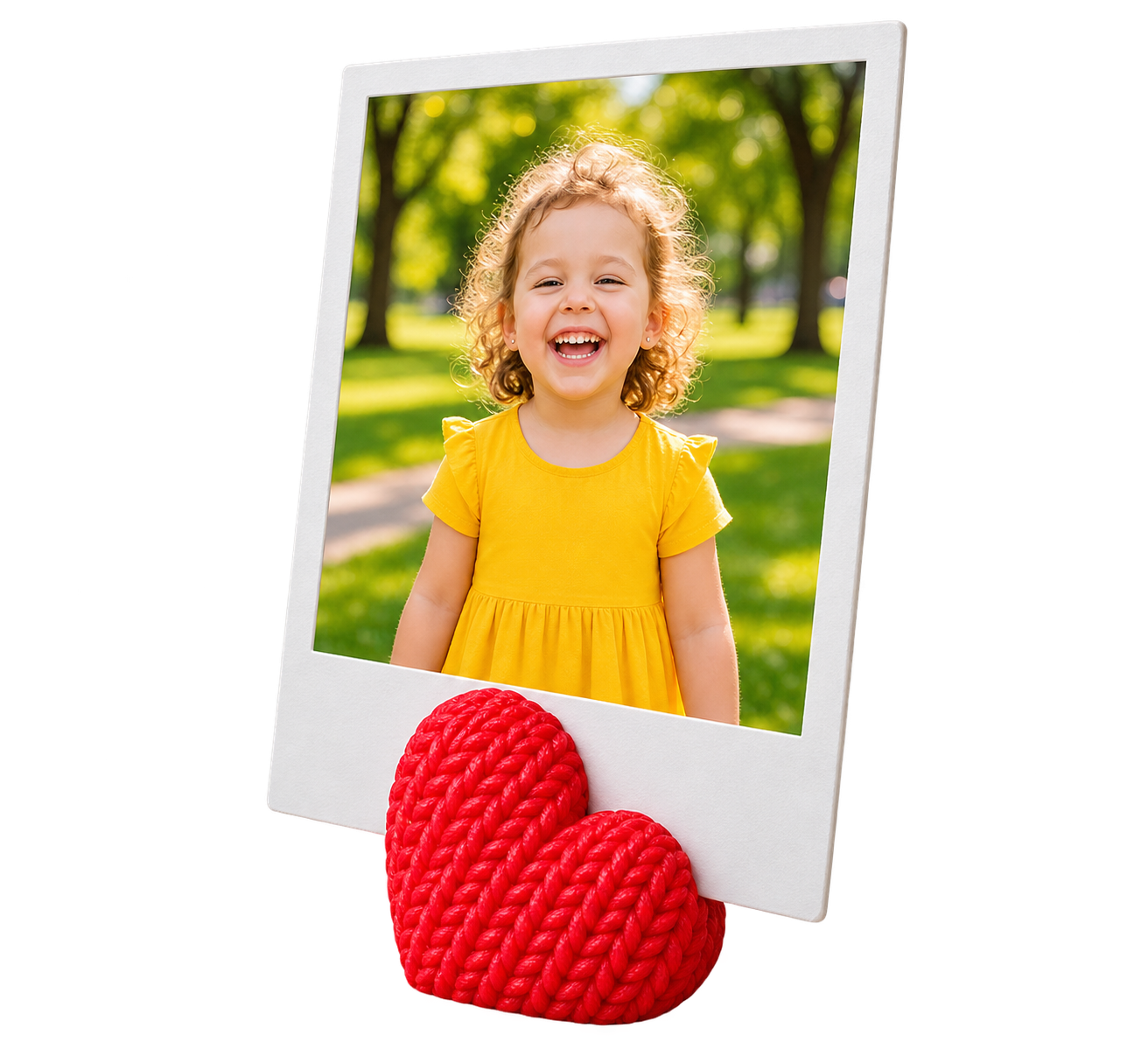 Porta-Foto com Suporte de Coração